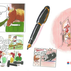 Illustrationen aus Deutsch-Schulbuch „SOLO“ für britische Schüler