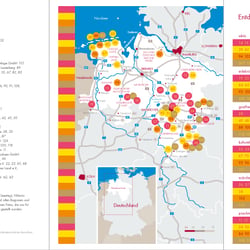 Umschlaginnenseite hinten mit Niedersachsen-Karte