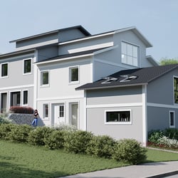 Fassade eines Wohnhauses