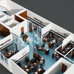 3D Bürogrundriss