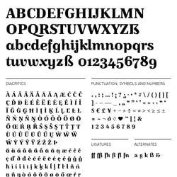 Font Anima Bold • Glyphs