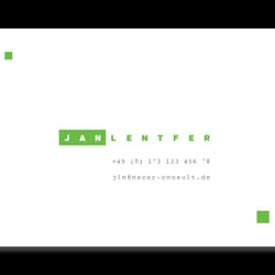 Visitenkarte (hier noch in der ursprünglichen Farbgebung)