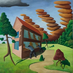 The Getaway, 2015, Öl/LW, 100×100 cm