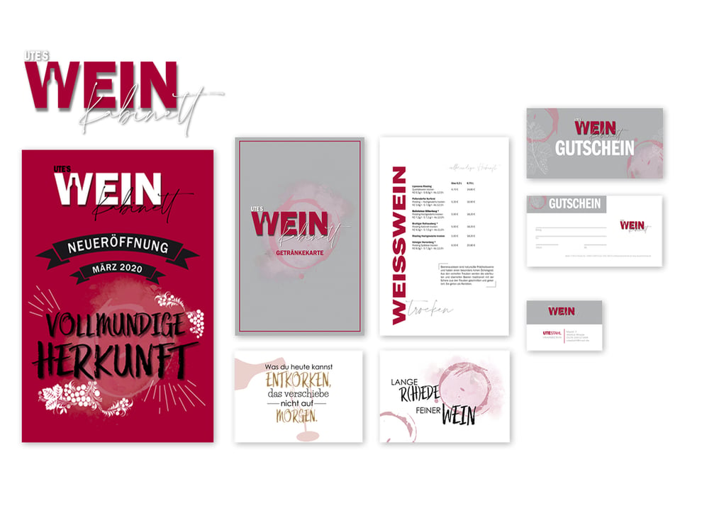 Corporate Design Wein Kabinett