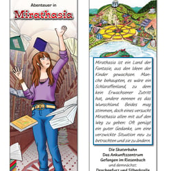 Lesezeichen zum Kinderbuch „Gefangen im Riesenbuch“