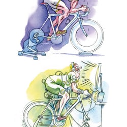 rennrad Hometrainer. Kunde: TOUR.