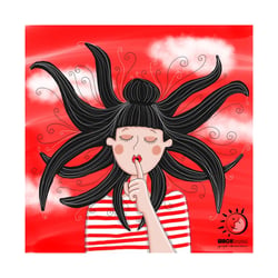 Die Frau mit dem Wind in den Haaren