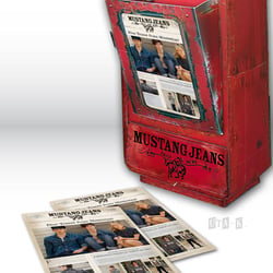 POS Mustang Jeans Newsbox Cardboard Display