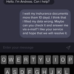 Car insurance mobile calculator for iPhone