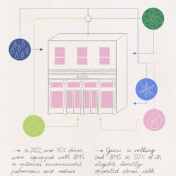 Illustrative Infografik für Gucci Equilibrium