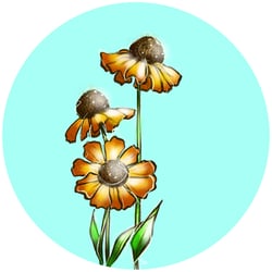 Tischfolierung: Blume #3