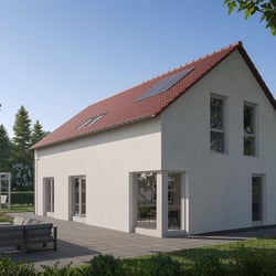 Einfamilienhaus, seitliche Sicht