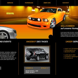 Webseite eines US-Car Importeur (Entwurf)