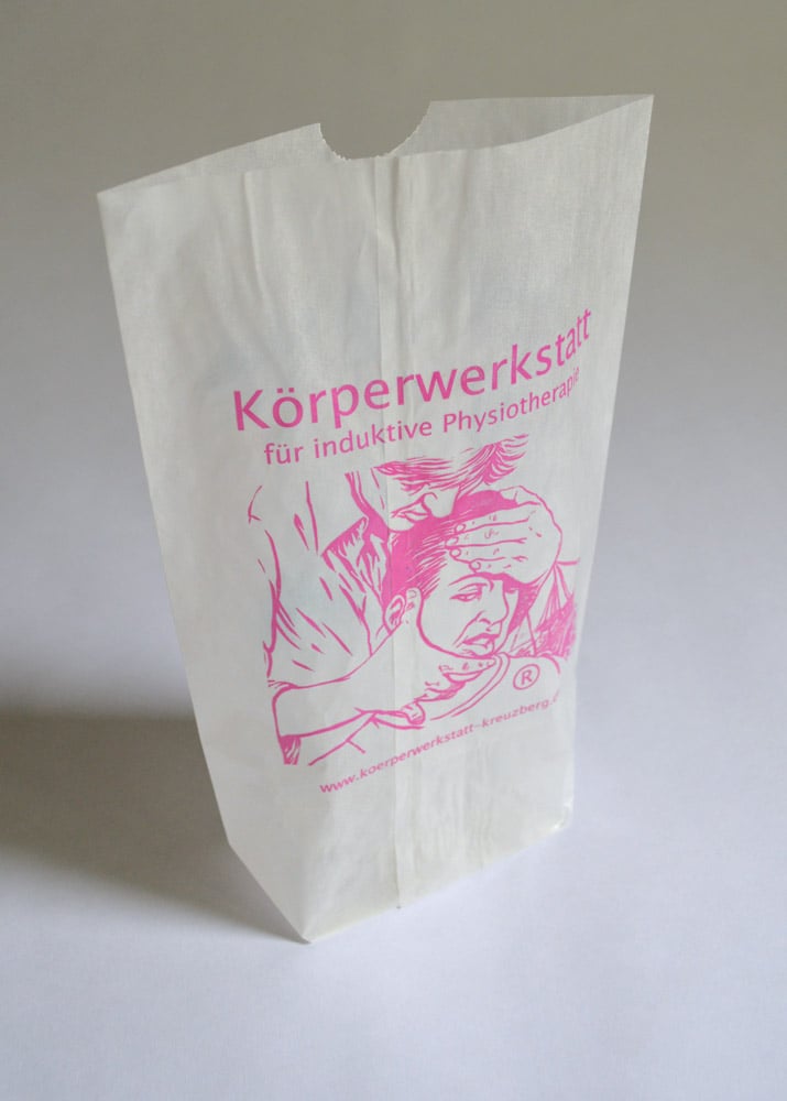 Knistertüte für Give-Aways für die Körperwerkstatt