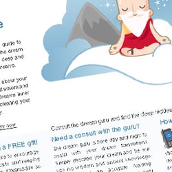 The Dream Guru: Homepage preview