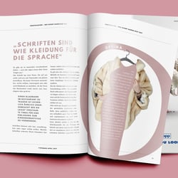 Layout eines Artikel über Schriftauswahl