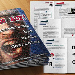 Aufklärungsbroschüre zum Thema „Extremismus“, herausgegeben vom Stadtjugendring Brühl, Format DIN A5 und Webversion