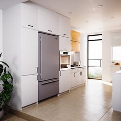 Interior design – a house with blue-green walls
