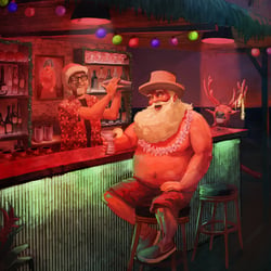 Sippin Santa Poster Design #3
