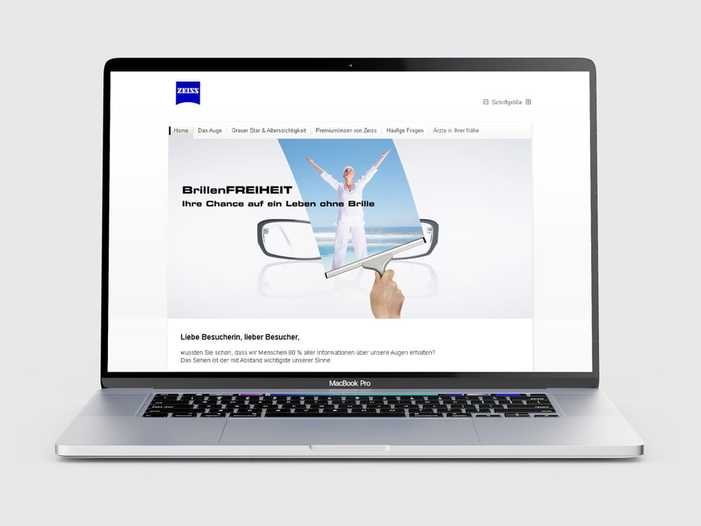 Carl Zeiss Meditec | Lisa | Website für eine Intraocularlinse