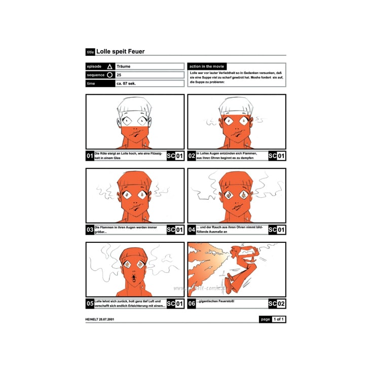 Storyboard: Lolle speit Feuer/ 01_01