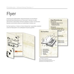 Flyer über Wissenwertes zum Buch