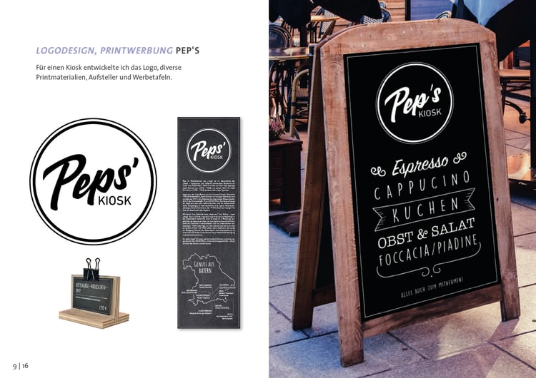 LOGODESIGN, PRINTWERBUNG – PEP’S