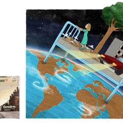 Glosse-Illustration zur globalen Schieflage, im Leipziger Stadtmagazin Kreuzer 2009