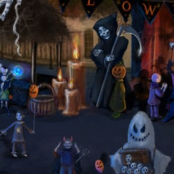Wimmelbuch Halloween in Quedlinburg Abschnitt