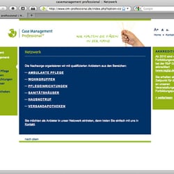 internetauftritt Case management professional
