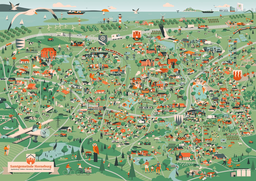 Wimmelbild Samtgemeinde Horneburg