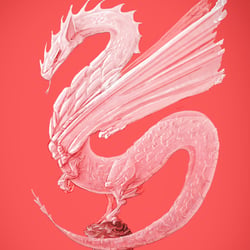 Weißer Drache | Digital Painting