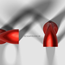Lautsprechersystem – Draufsicht – Stilisiert mit Schatten
