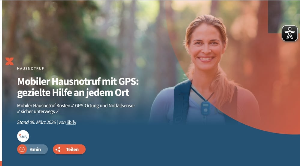Libify mobiler Hausnotruf mit GPS