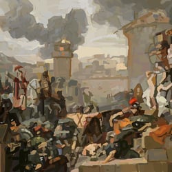 A.C. Caraffe – Metellius Raising Siege (1793, Studie)