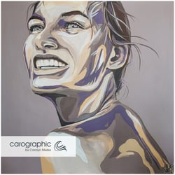 Porträt Pop Art Malerei von Carolyn Mielke carographic Kunst bunte Gesichter