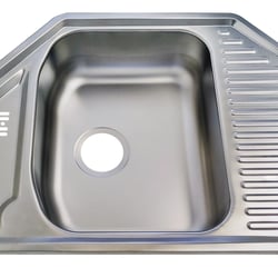 Einbauspüle Ecklösung Edelstahl Küche