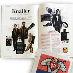 Editorial-Design, Layout für ein Männer-Magazin als Beilage zum HOCHZEIT Magazin