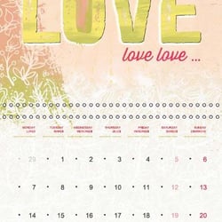 Love and Joy / (Monthly calendar, 14 pages)