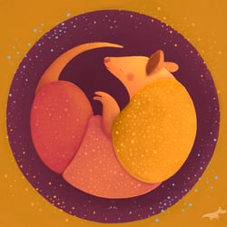 Sleeping armadillo
