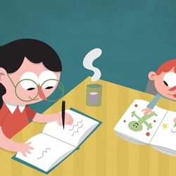 Illustration „Tagebuch schreiben“