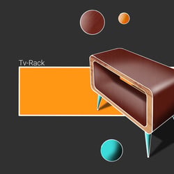 Conceptart für ein TV-Rack