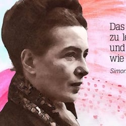 Simone de Beauvoir (1908 – 1986) eig. Simone Lucie Bertrand de Beauvoir frz. Schriftstellerin u. Theoretikerin