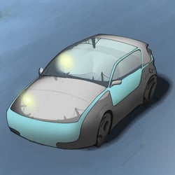 Auto-Zeichnung im Anime-Stil