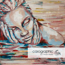 Porträt Pop Art Malerei von Carolyn Mielke carographic Kunst bunte Gesichter