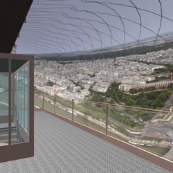 Aussichtsplattform oberhalb der dritten Etage