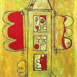 Fluegelschraenkchen mit Bewohner