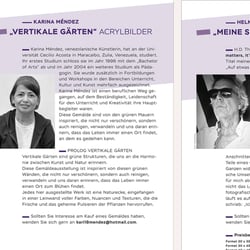 Layout Kunstausstellung – Vita / 2 Infotafeln