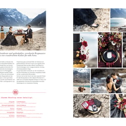 Editorial-Design, Gestaltung einer Doppelseite des Magazin HOCHZEIT