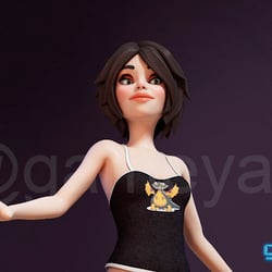 Эбби – 3D комический персонаж от GameYan 3d Production HUB